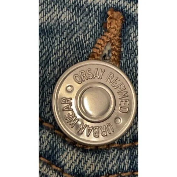 Denim Jean Stretch Jacket Embroidered Flamingo Aloha SZ S/M - Picture 11 of 11